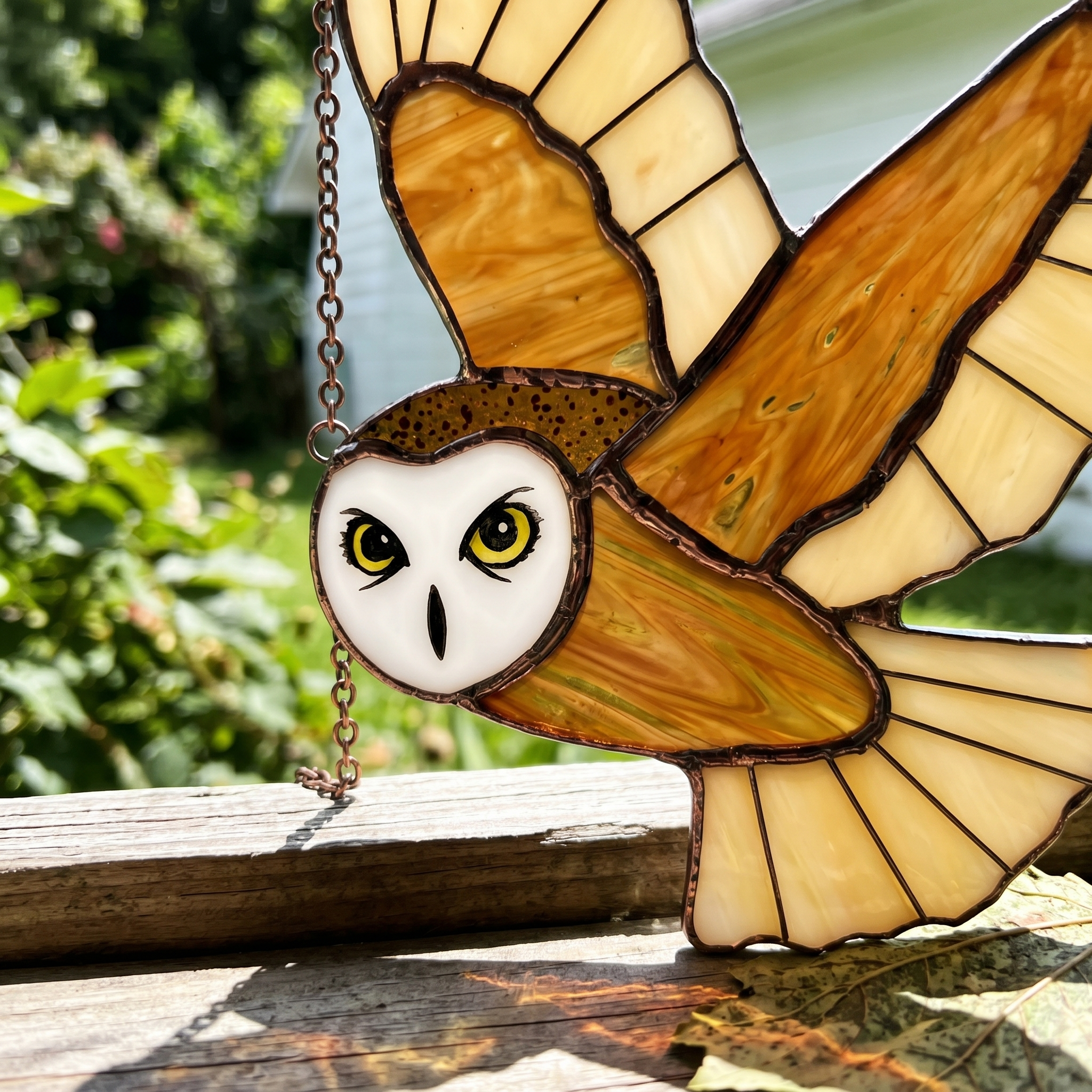 Stained Glass Owl Sun Catcher – Colorful Acrylic Window Hanging Ornament, Handmade Home & Christmas Decor Gift