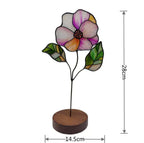 Birth Month Flower Sun Catcher – Personalized Floral Stained Glass Window Hanging Decor, Birthday Gift for Her, Wooden Base Light Catcher - Lumenglower