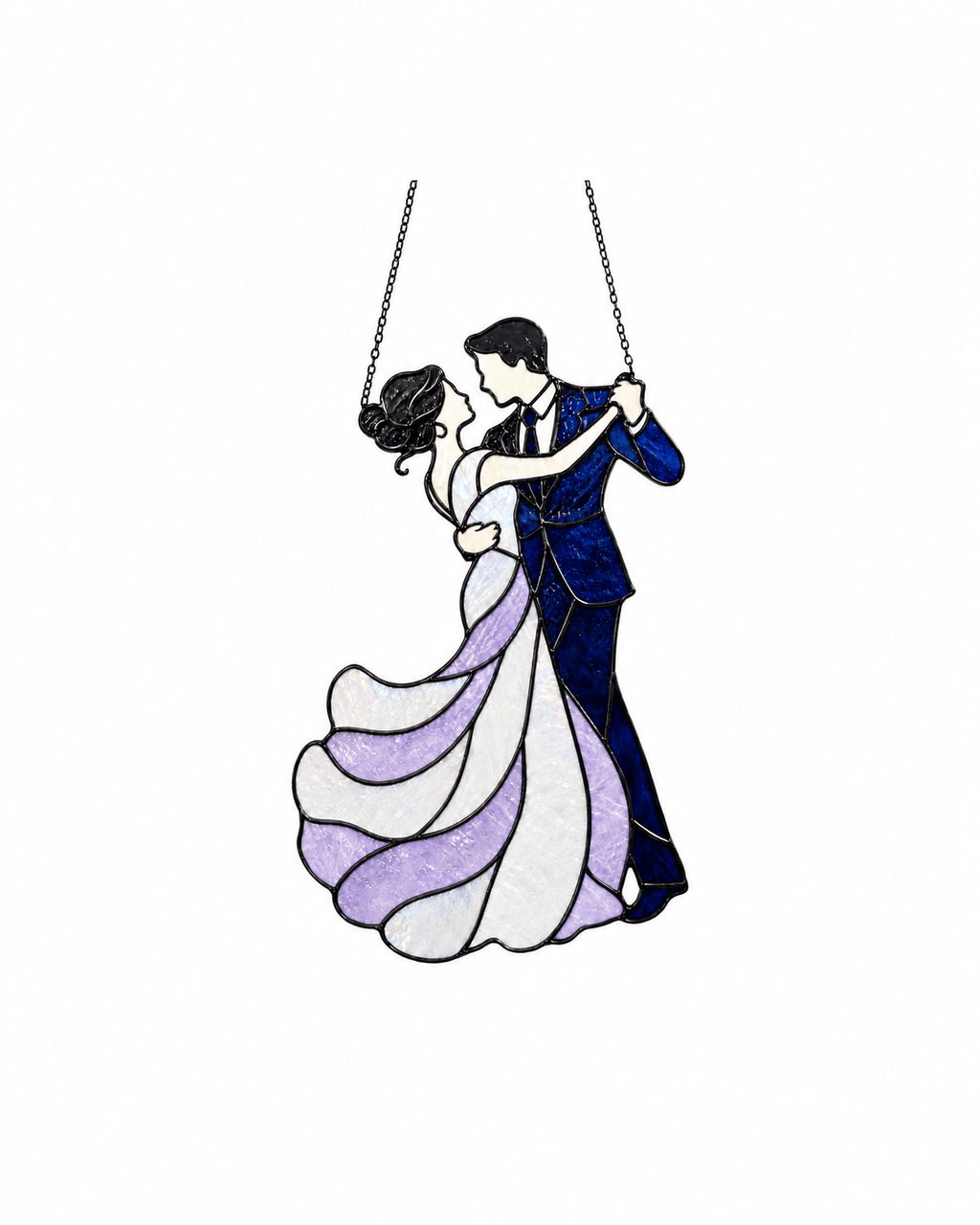 Wedding Dance Original Stained Glass Suncatcher - Lumen Garden Studio